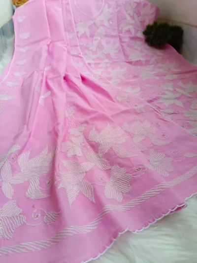 Hand Embroidered Unstitch Three Piece Premium Set - Dress Code 8